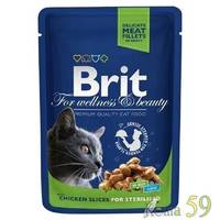Brit Premium пауч для стерилизованных кошек курица 100 гр