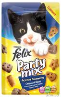 Felix Party Mix Лакомство для кошек Сырный микс 60г