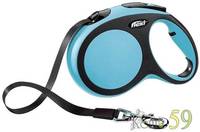 flexi рулетка New Comfort L (до 60 кг) лента 5 м черный/синий
