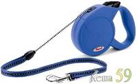 flexi рулетка New Classic M (до 20 кг) 8 м трос синяя
