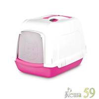 Туалет закрытый Pet lnn Space фуксия 52,5x39x40см