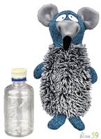 Trixie Игрушка для собак Крыса с бутылкой 21см