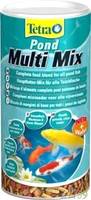 Tetra Pond MultiMix корм для прудовых рыб в виде смеси из гранул, хлопьев, таблеток и гаммаруса 1л