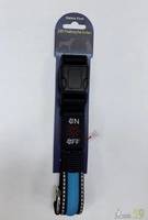 Светящийся ошейник с USB-зарядкой голубой 2,5смx51-61см