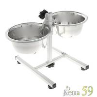 Подставка с мисками Мухтар 2 2x2,8л