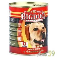BIG DOG консервы для собак с говядиной и бараниной 850гр
