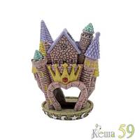 Декор для аквариума Сказочный замок фиолетовый 9x6.5x12см
