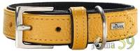 Hunter Smart ошейник Capri кожа желтый перламутр 33-39см