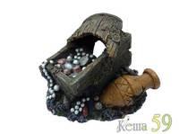 Грот Сундук с сокровищами 15x12x9,5см