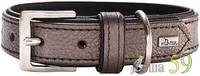 Hunter Smart ошейник Capri кожа коричневый перламутр 33-39см