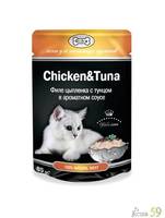GINA пауч для кошек с тунцом и цыпленком 85 гр