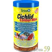 Tetra Cichlid Colour Mini корм для усиления окраса цихлид в виде мелких шариков 500мл
