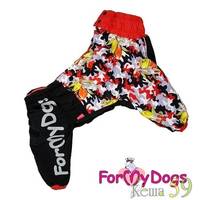 ForMyDog Дождевик черно красный для девочек