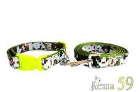 Collar&Lead Ошейник с поводком для собак нейлон 20ммx122см+46см