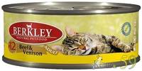Berkley консервы для кошек говядина и оленина 100гр №12