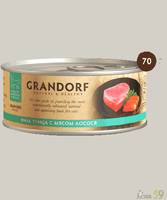 Grandorf консервы для кошек филе тунца с лососем 70гр.