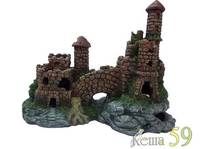 Грот Крепость с мостом 24x13x18,5см