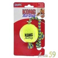 Kong игрушка для собак Air Теннисный мяч с канатом средний