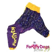 ForMyDog Дождевик сине желтый для девочек