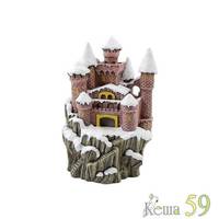 Декор для аквариума Заснеженный сказочный замок 9,5x9,5x13,5см