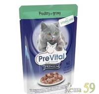 PreVital пауч для стерилизованных кошек курица в соусе 100гр