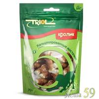 Triol Кальцинированные косточки с кроликом 70гр