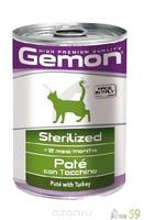 Gemon Cat Sterilised консервы для стерилизованных кошек паштет индейка 400г