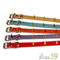 ZooTREND Ошейник Шипы №14 кожа 1,4x40см