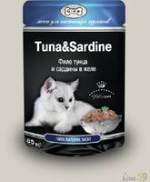GINA пауч для кошек с тунцом и сардинами 85 гр