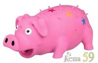 Trixie Игрушка для собак Свинья со звездами 16см